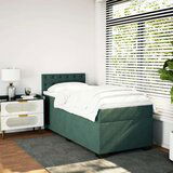 Box spring krevet s madracem tamnozeleni 90x190 cm baršunasti | shoptok.hr