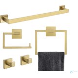 EYN Komplet obešalnikov za kopalnico v barvi brušeno zlato | Obešalniki BA1214 | Shoptok.si