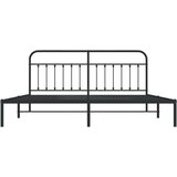 vidaXL Metalni okvir za krevet s uzglavljem crni 193x203 cm | shoptok.hr