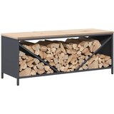  Stalak za drva za ogrjev s drvenim vrhom 100,5x35,5x40 cm | Eponuda.ba