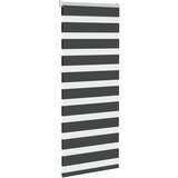 vidaXL Zavjesa zebra crna 55x150 cm širina tkanine 50,9 cm poliester | shoptok.hr