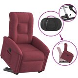  Naslonjač na podizanje od tkanine crvena boja vina | shoptok.hr