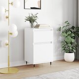 vidaXL Komoda bela 40x35x70 cm inženirski les | Shoptok.si
