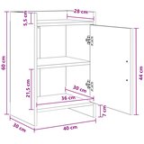  Noćni ormarići Bijela 40 x 30 x 60 cm Konstruirano drvo | shoptok.hr
