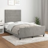  Okvir za krevet bez madraca svjetlosivi 120x190 cm baršunasti | shoptok.hr