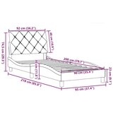  Okvir za krevet bez madraca smeđesivi 90x200cm od tkanine - Sivo-smeđa 90 x 200 cm | shoptok.hr