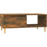 Maison Chic Klubska mizica - kavna mizica - Nizka mizica dimljeni hrast 90x50x36,5 cm inženirski les, (21753455) Cene