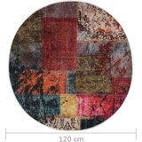 vidaXL perivi tepih s patchworkom φ 120 cm raznobojni protuklizni | shoptok.hr