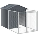  Kućica za pse s krovom antracit 117x1221x123 cm pocinčani čelik | shoptok.hr