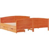  Okvir kreveta bez madraca voštano smeđi 200x200 cm od borovine | shoptok.hr