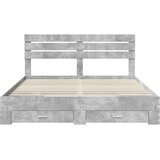  Krevetna konstrukcija s ladicama Betonski sivi 180 x 200 cm | Shoptok.si