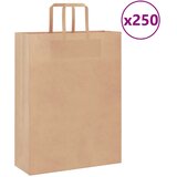  Papirnate vrećice 250 kom s ručkama smeđe 32x12x42 cm | shoptok.hr