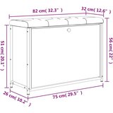  Klupa za cipele s preklopnom ladicom boja hrasta 82x32x56 cm | shoptok.hr