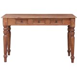 vidaXL Pisalna miza s predali 117x57x75 cm trden predelan les | Shoptok.si