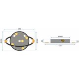 Toolight black moon APP864-C stropna svjetiljka | shoptok.hr