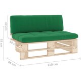  Srednja vrtna sofa od paleta od impregnirane borovine | shoptok.hr