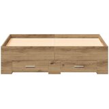  Krevetna konstrukcija s ladicama Umjetnički hrast 120 x 190 cm | shoptok.hr