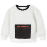 MINOTI Sweater majica crvena / crna / vuneno bijela