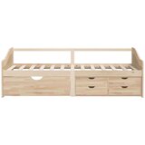 vidaXL Trosed z ležiščem in predali trdna borovina 90x200 cm | Shoptok.si