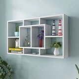 Maison Chic Lebdeča stenska polica - Viseča polica z 8 predelki bela, (21793956) | Shoptok.si