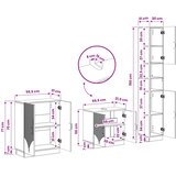  Set za kupaonicu od 3 dijela HOORN Betonska siva | shoptok.hr