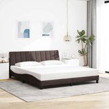  Posteljni okvir brez vzmetnice temno rjav 180x200 cm blago | Shoptok.si