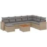 vidaXL 9-dijelni set vrtnih sofa s jastucima bež od poliratana | shoptok.hr