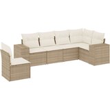 vidaXL 6-dijelni set vrtnih sofa s jastucima bež od poliratana | shoptok.hr
