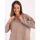 RELEVANCE Sweatshirt-RV-BL-A168.18-dark beige | Shoptok.si