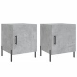 Maison Chic Dvo delni komplet Nočne omarice - Nočne mize betonsko siva 40x40x50 cm inženirski les, (21689600) | Shoptok.si