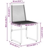  Vrtne stolice 2 pcs Crna 48 x 55 x 89 5 cm Ratan | shoptok.hr