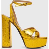 Patrizia Pepe Usnjeni sandali zlata barva, 2X0028 L069 Y441 | Shoptok.si
