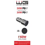 Winner Group - Autopunjač 2x USB-C Power Delivery 60W, srebrni | Eponuda.com
