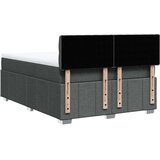vidaXL Box spring postelja z vzmetnico temno siva 160x200 cm blago | Shoptok.si
