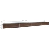  Povišena vrtna gredica od pocinčanog čelika 600x80x45 cm smeđa | shoptok.hr