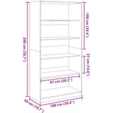  Ormar boja dimljenog hrasta 100 x 50 x 200 cm konstruirano drvo | shoptok.hr