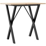 vidaXL Blagovaonski stol X-oblika 80x50x75 cm od borovine i željeza | shoptok.hr