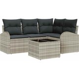  Sjedeća garnitura za vrt 5 kom. Svijetlo siva poliratan Svjetlosiva 179 x 124 x 85 cm | Shoptok.si