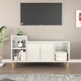 TV ormarić sjajni bijeli 100 x 35 x 55 cm od konstruiranog drva | shoptok.hr