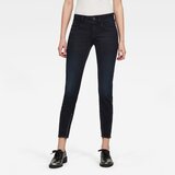 G-star ženske farmerke lynn 2-Zip mid skinny ankle wmn black-blue