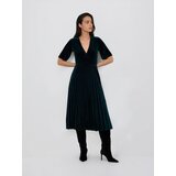 Reserved Haljina od velura s pliseom - plavozeleno | shoptok.hr