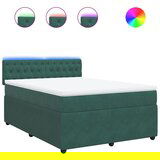 Maison Chic Box spring postelja - Vzmetna postelja z vzmetnico temno zelen 140x190 cm žamet SL17036, (21894652) | Shoptok.si