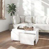  Stolić za kavu visoki sjaj bijeli 90 x 50 x 41 5 cm od iverice | shoptok.hr