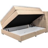 CARRYHOME POSTELJA BOXSPRING 140 cm x 200 cm , tekstil bež | Shoptok.si