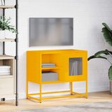 vidaXL TV omarica gorčično rumena 68x39x60,5 cm jeklo | Shoptok.si