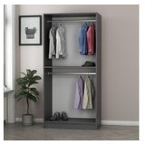 Hanah home Kale Glass Anthracite 190 Ormar, 90x190x52cm, Crni | Eponuda.ba