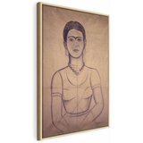  Slika - Frida Kahlo – Self-Portrait 1929 (charcoal drawing) 40x60 U prirodnom drvenom okviru | shoptok.hr
