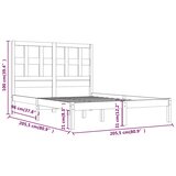  Okvir za krevet od masivne borovine boja meda 200 x 200 cm | shoptok.hr