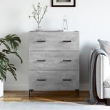  Komoda siva boja betona 69,5x34x90 cm od konstruiranog drva | shoptok.hr