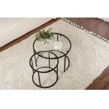 Hanah home belarus - gold 60-42 black coffee table set | ePonuda.com